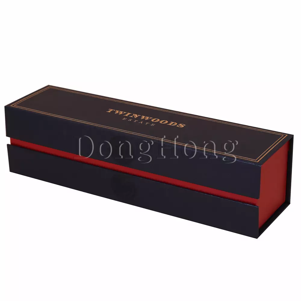 Magnetic Flip-top Pearl Paper Wine Boxes 