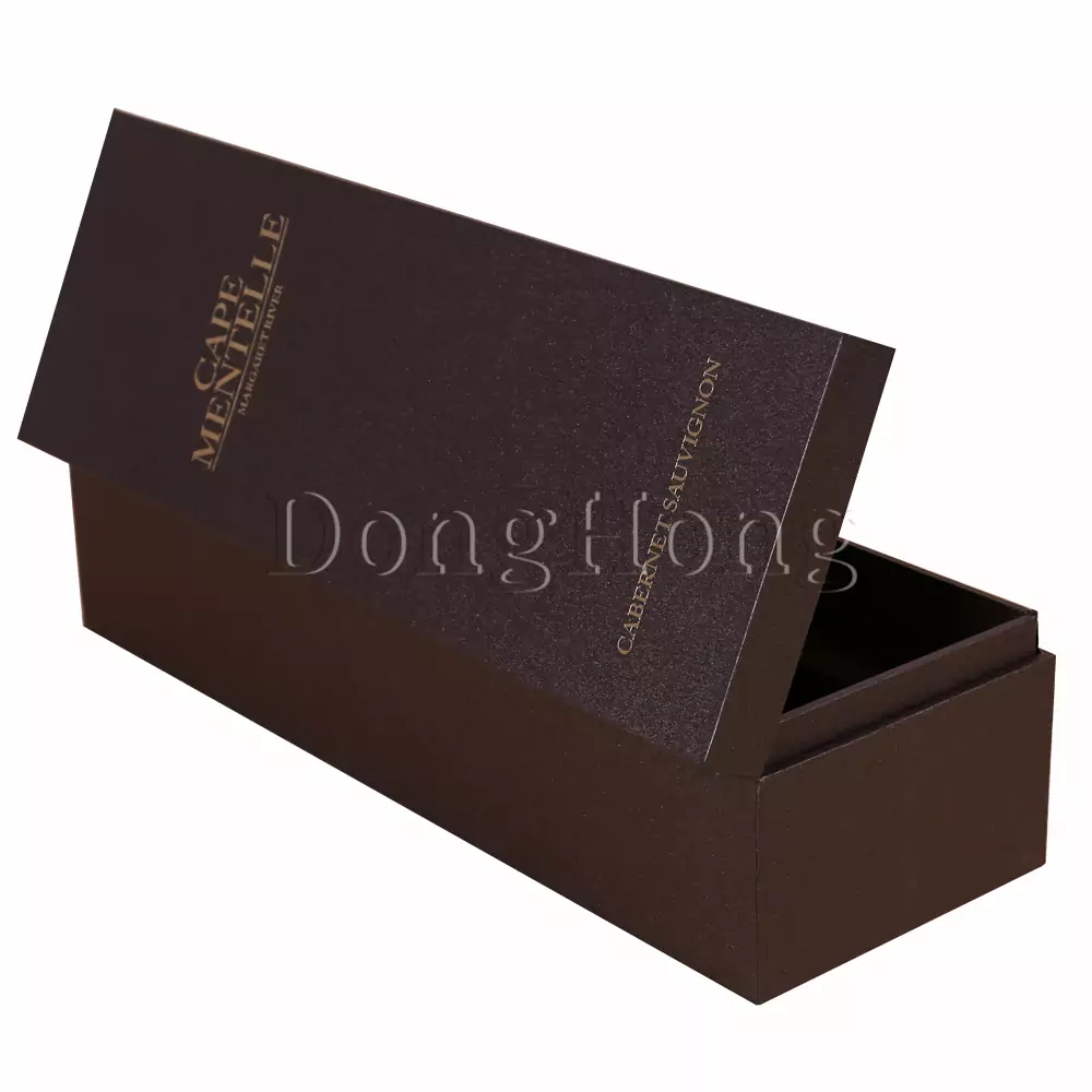 Hinged Packaging Wine Boxes with Foam Insert 