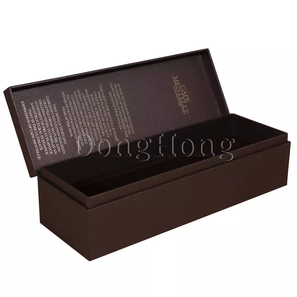 Hinged Packaging Wine Boxes with Foam Insert 