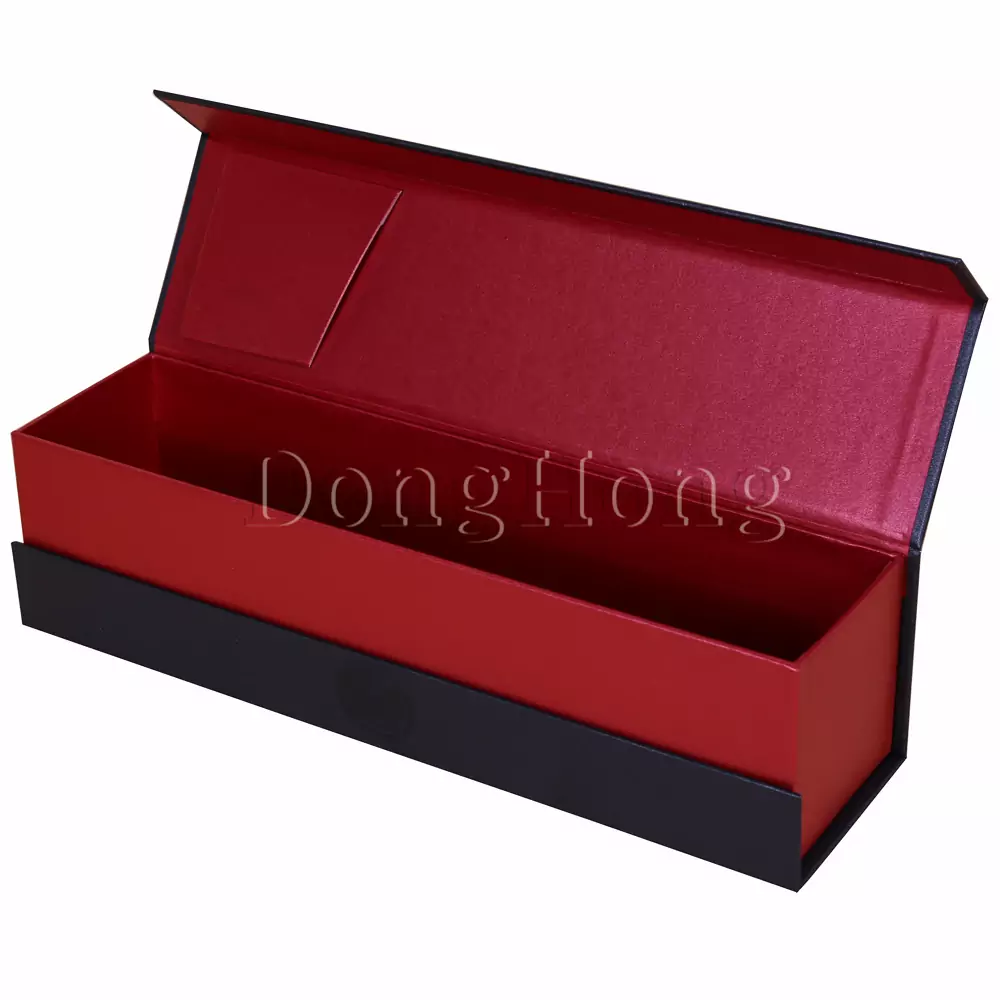 Magnetic Flip-top Pearl Paper Wine Boxes 