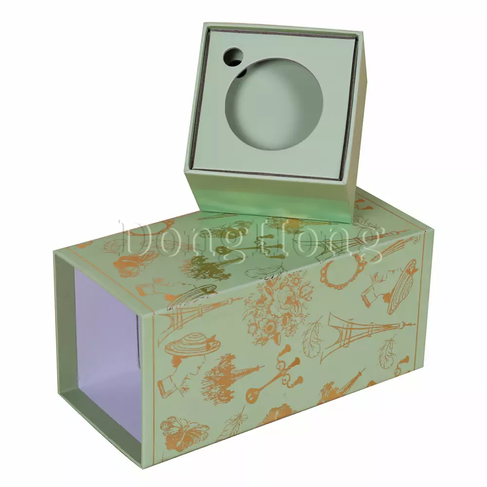 Upmarket Lid-off Wine Boxes with Cardboard Insert 