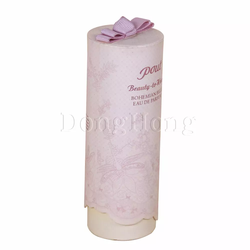 White Kraft Paper Cylinder Gift Boxes 