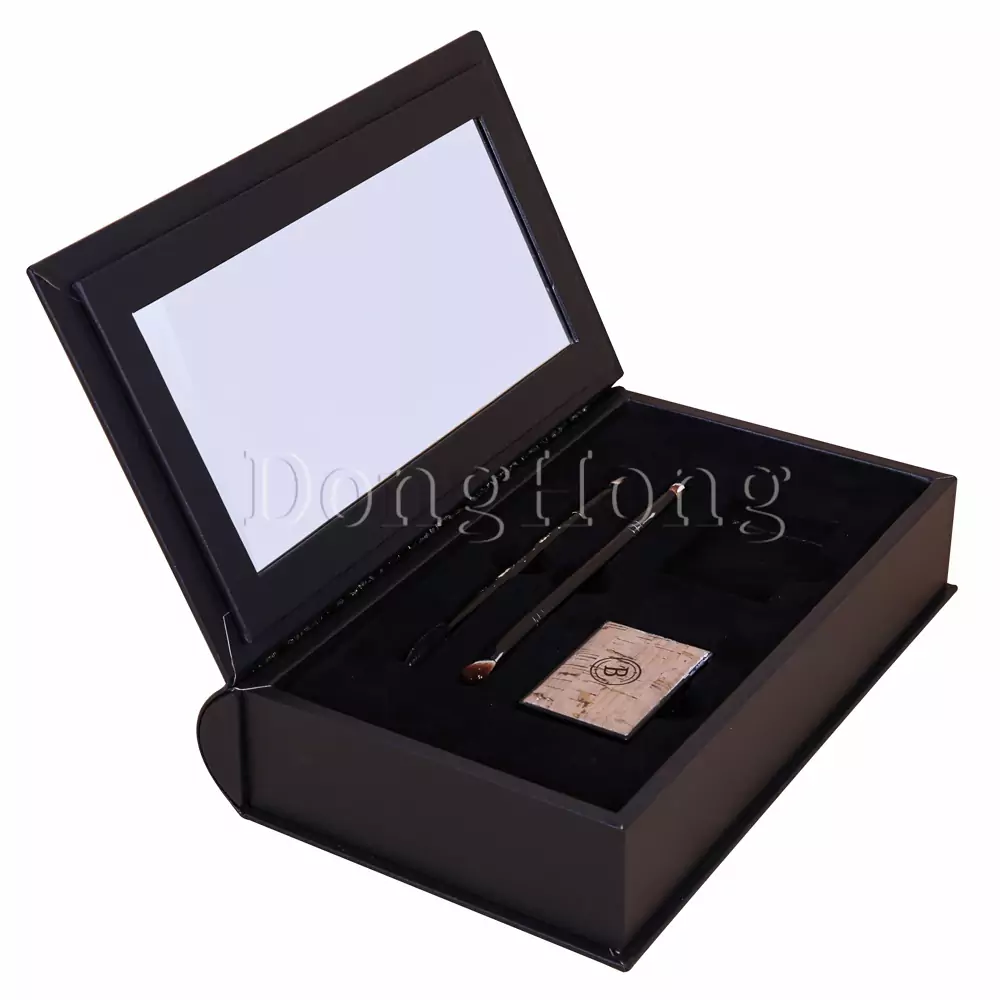 Black Book Shape Leather Packaging Box  