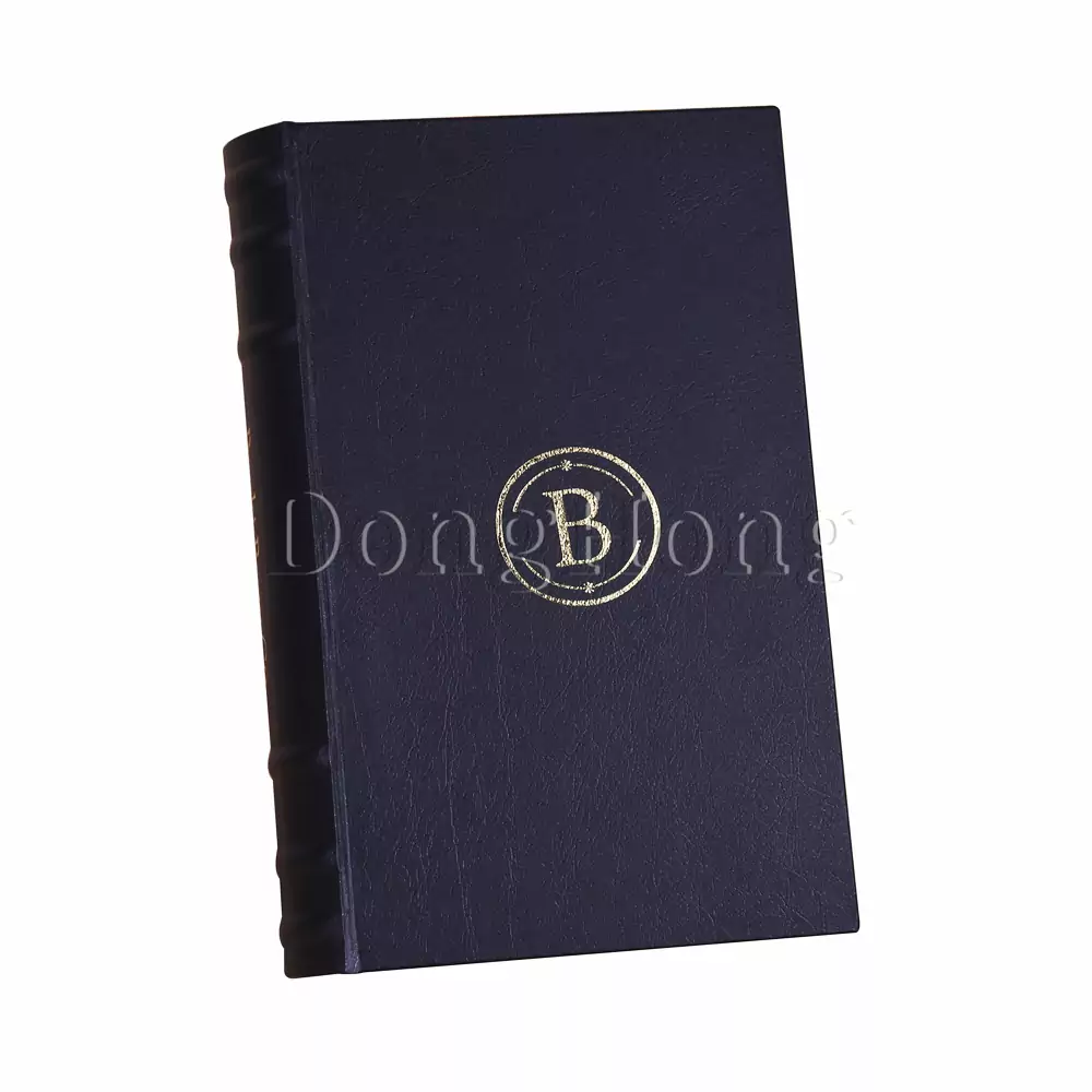 Black Book Shape Leather Packaging Box  