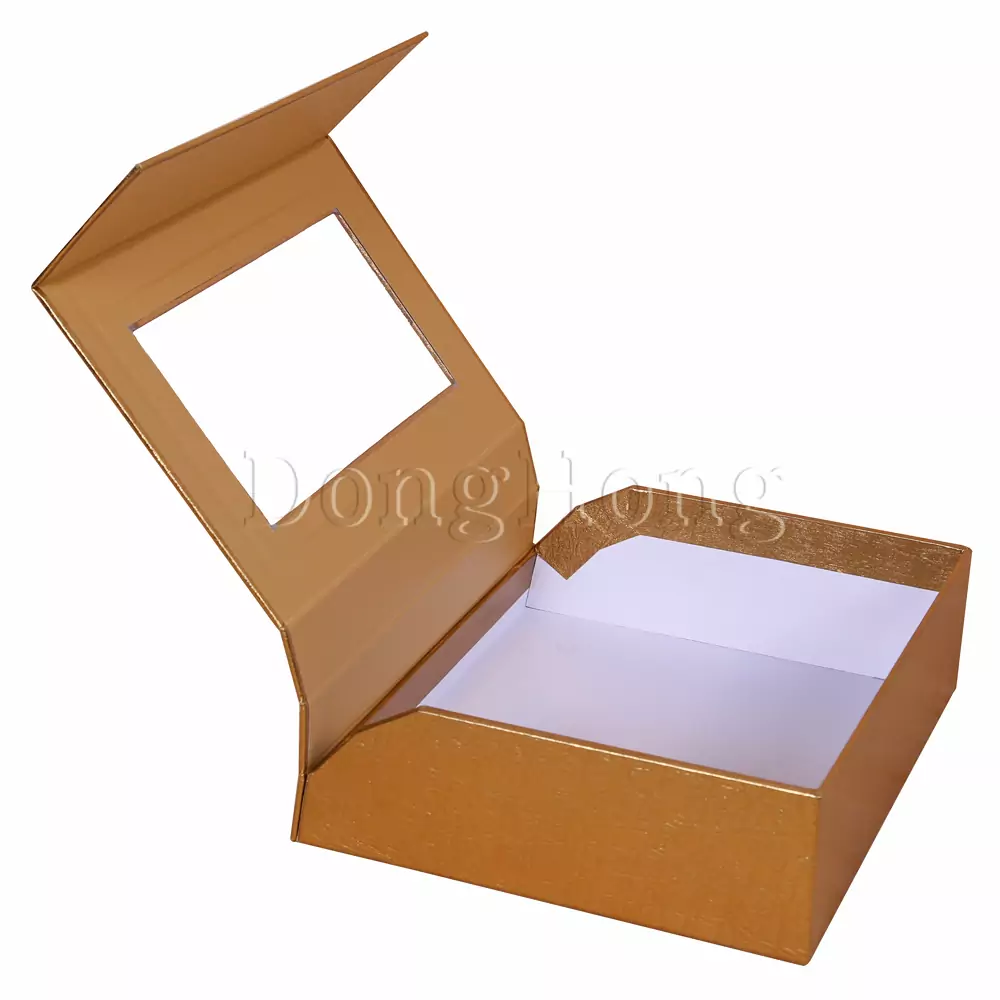 Irregular Shape Gold Texture Paper Packaging Box 