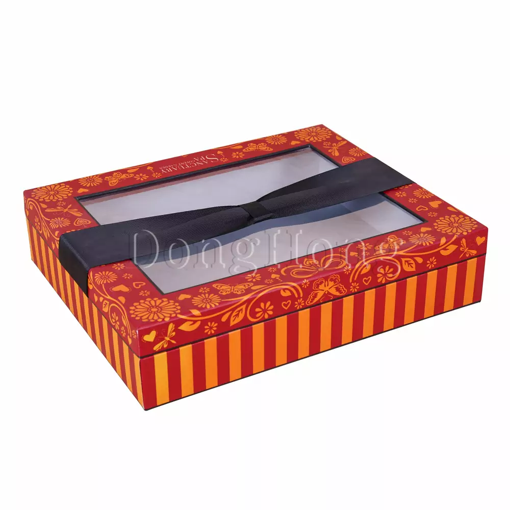 2-Piece Printed Packing Gift Box with Window 