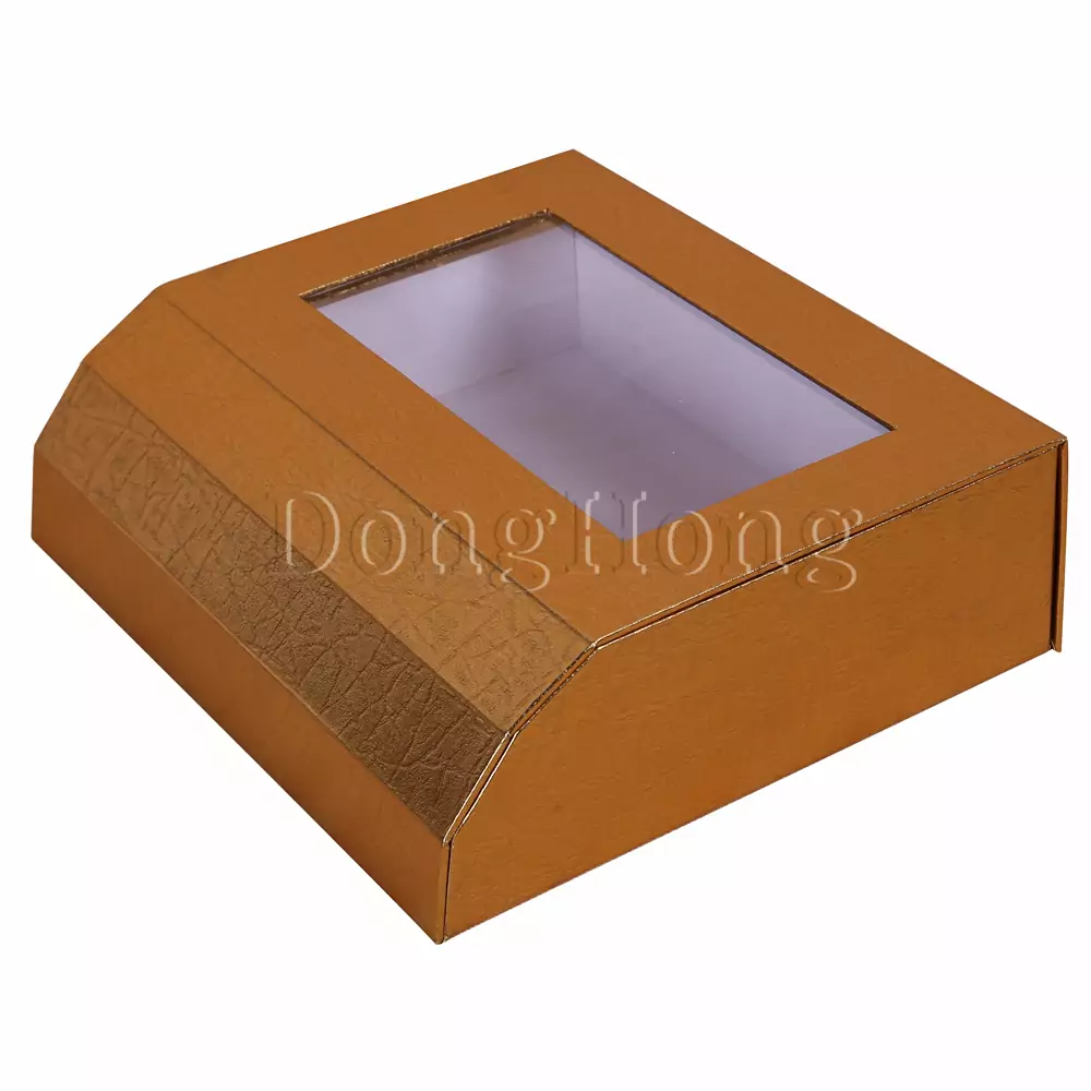 Irregular Shape Gold Texture Paper Packaging Box 