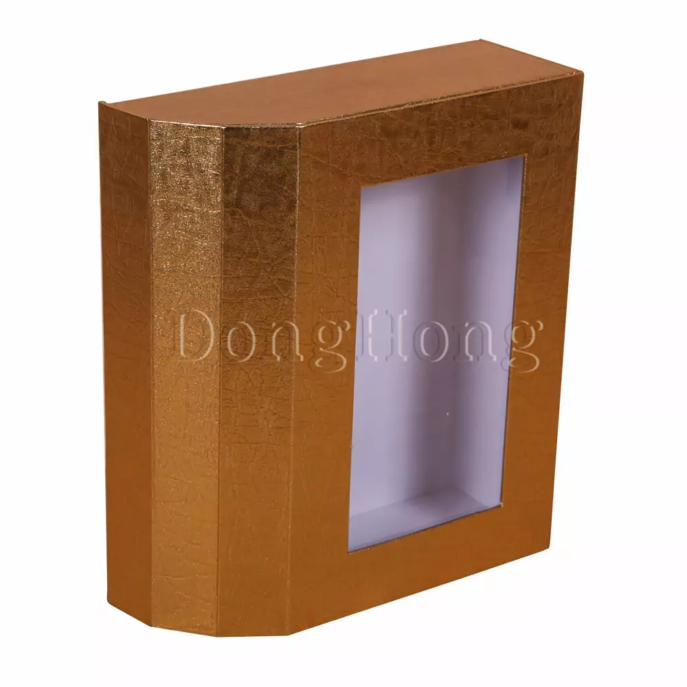 Irregular Shape Gold Texture Paper Packaging Box 