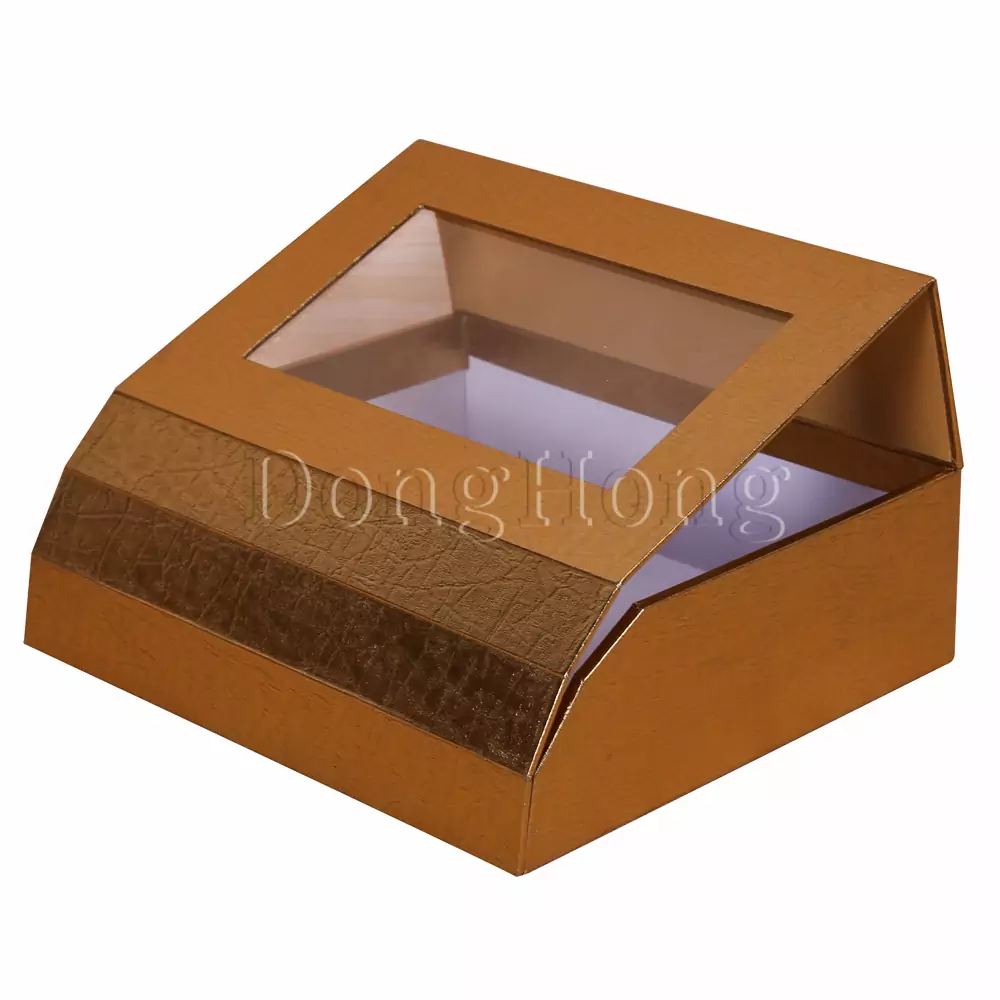 Irregular Shape Gold Texture Paper Packaging Box 