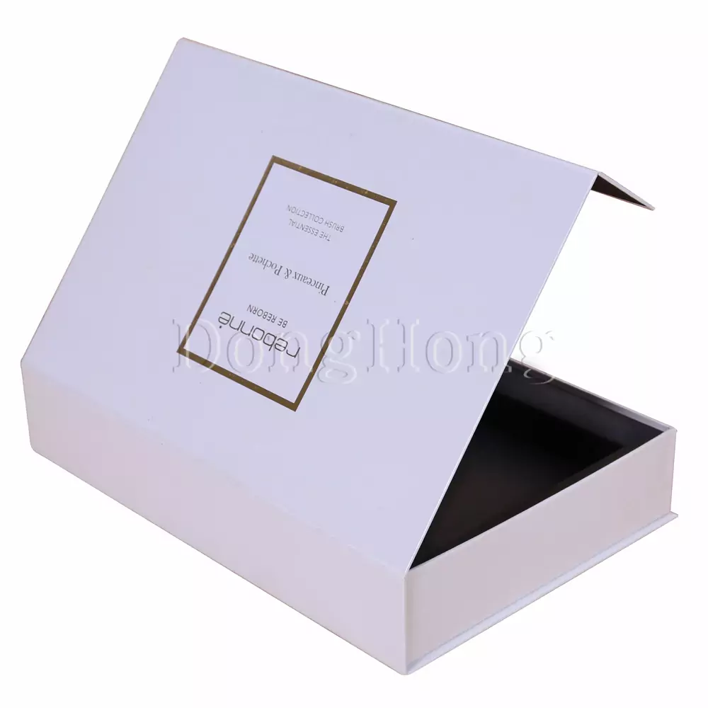 Flip Top White Pearl Paper Gift Box Manufacturer 