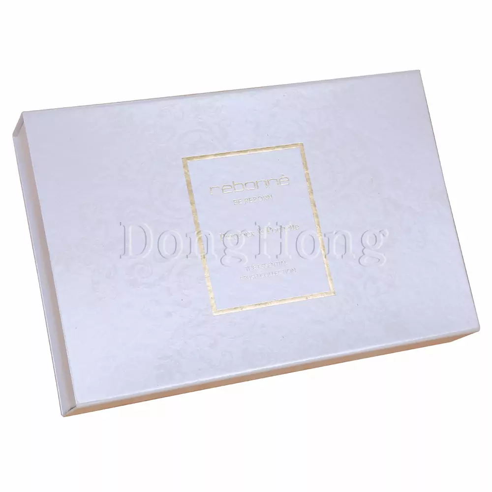 Flip Top White Pearl Paper Gift Box Manufacturer 