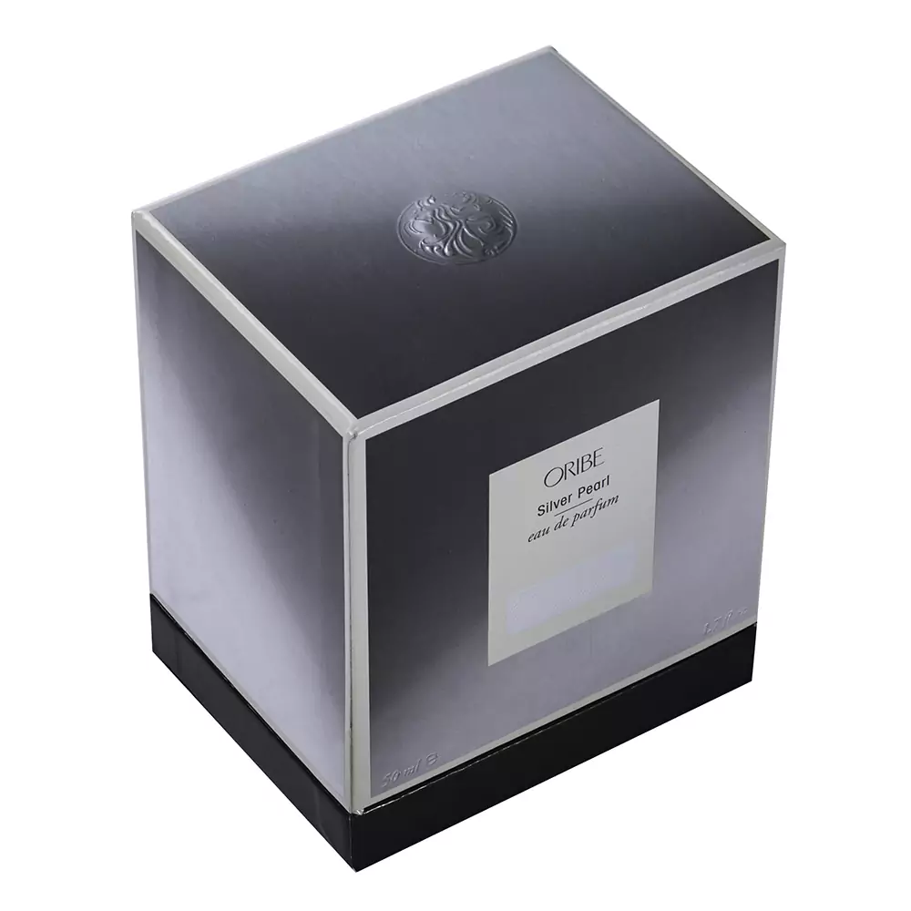Luxury Unique Silver Paper Perfume Gift Box