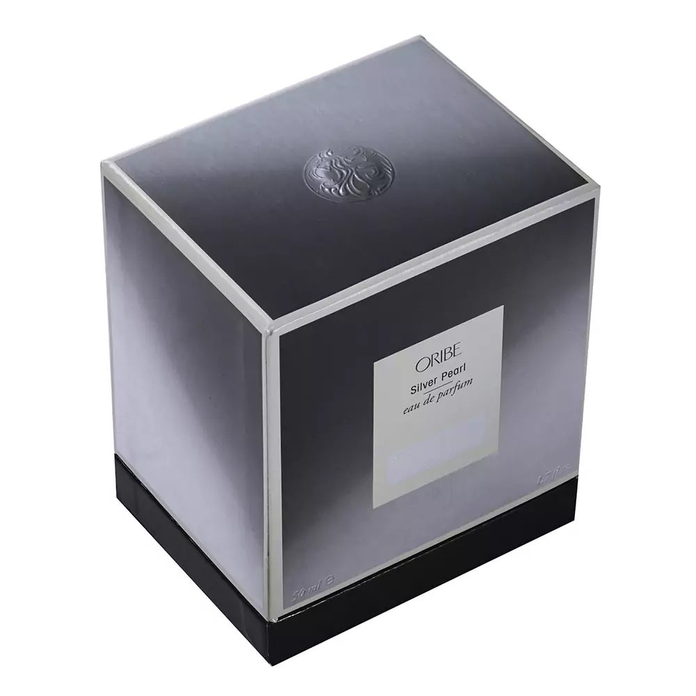 Luxury Unique Silver Paper Perfume Gift Box 