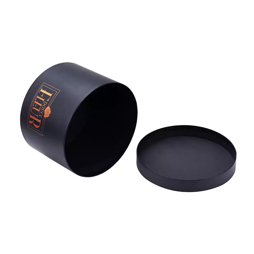 Large Black Cylinder Round Tube Flower Gift Box 