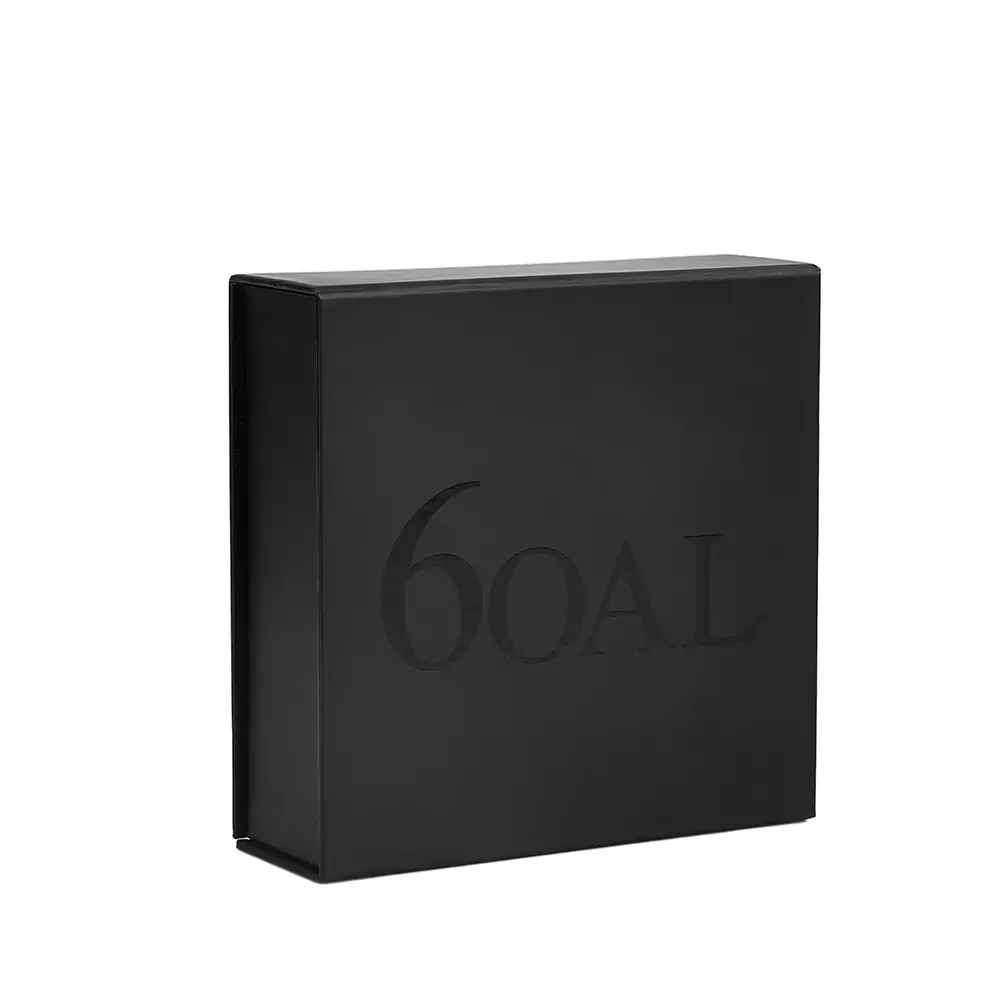 Black Spot UV Custom Magnetic Box with Sleeve