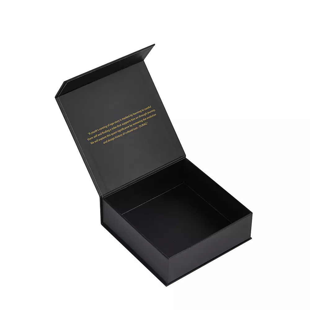 Black Spot UV Custom Magnetic Box with Sleeve 