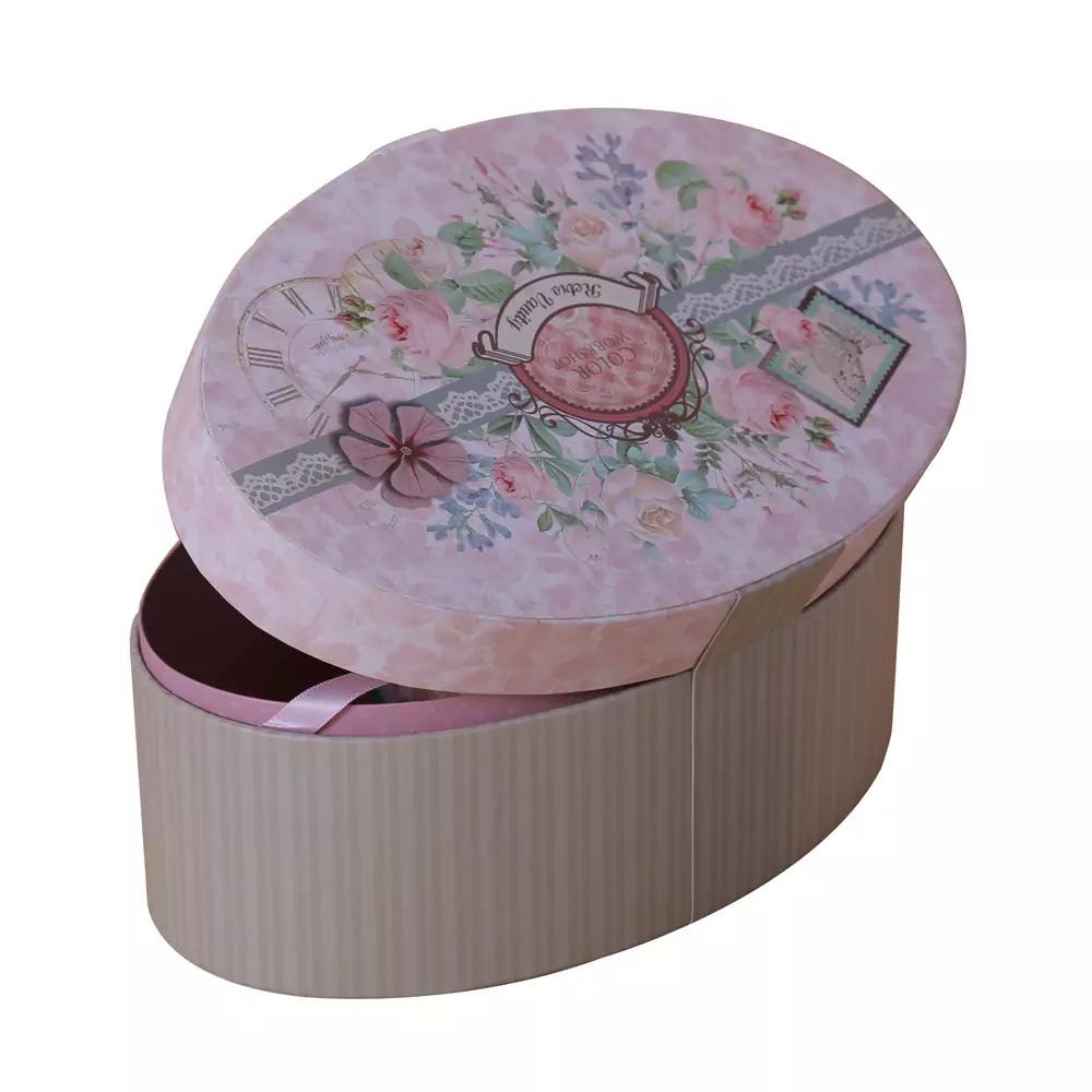 Oval Shape Rigid Boxes With Mirror 