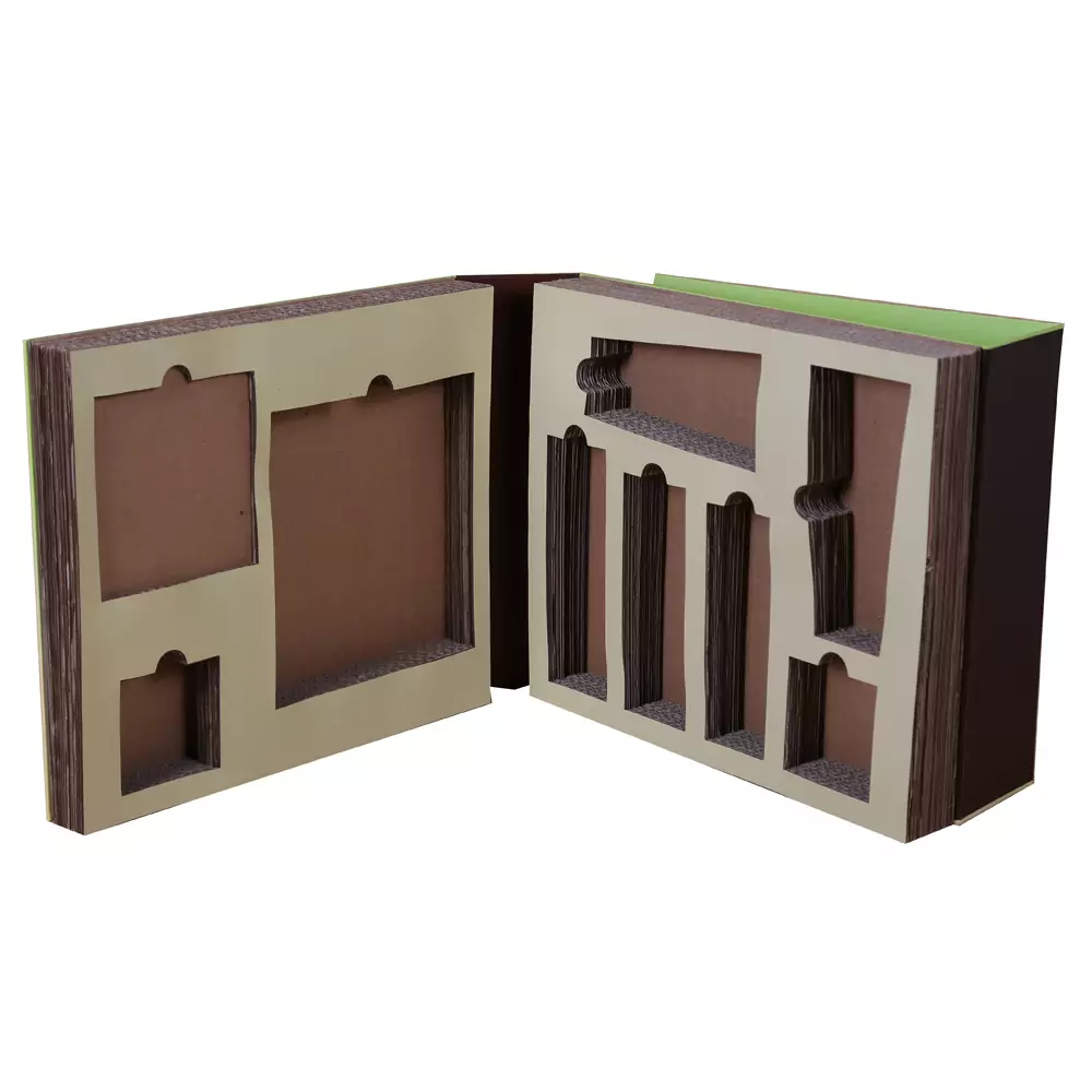 Flip Top Rigid Box With Corrugated Paper Tray 