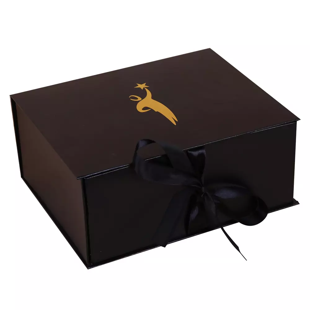 Customized Folding Paper Box with Ribbon Closure