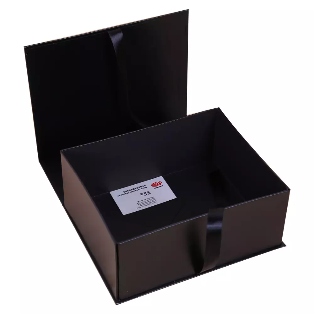 Customized Folding Paper Box with Ribbon Closure 