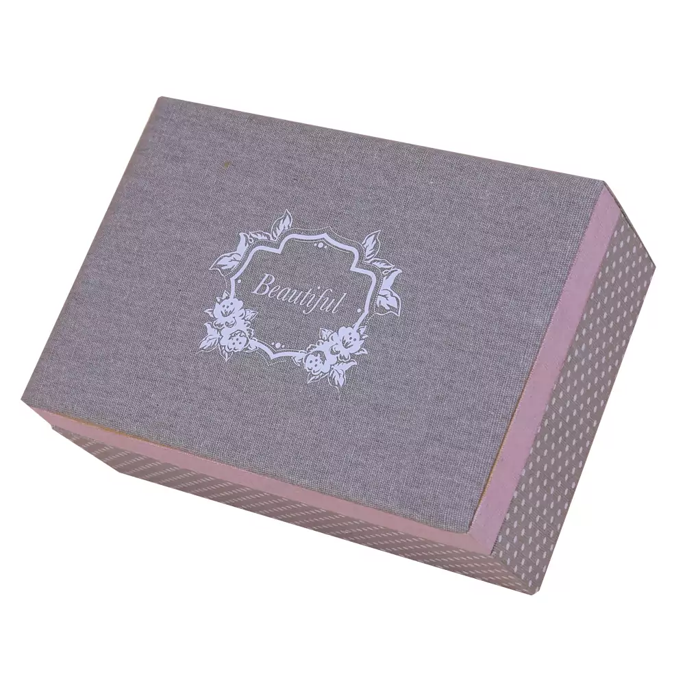 Cloth Hinged Lid Jewelry Packaging Box 