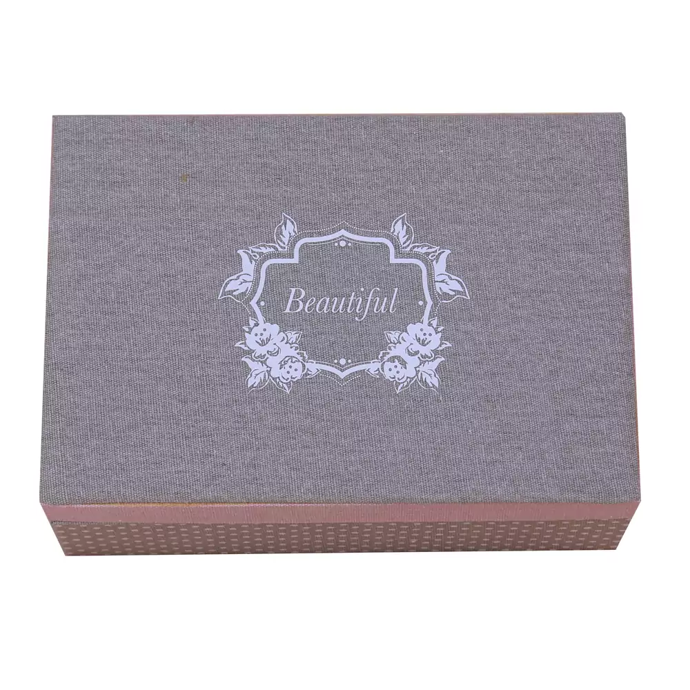 Cloth Hinged Lid Jewelry Packaging Box 