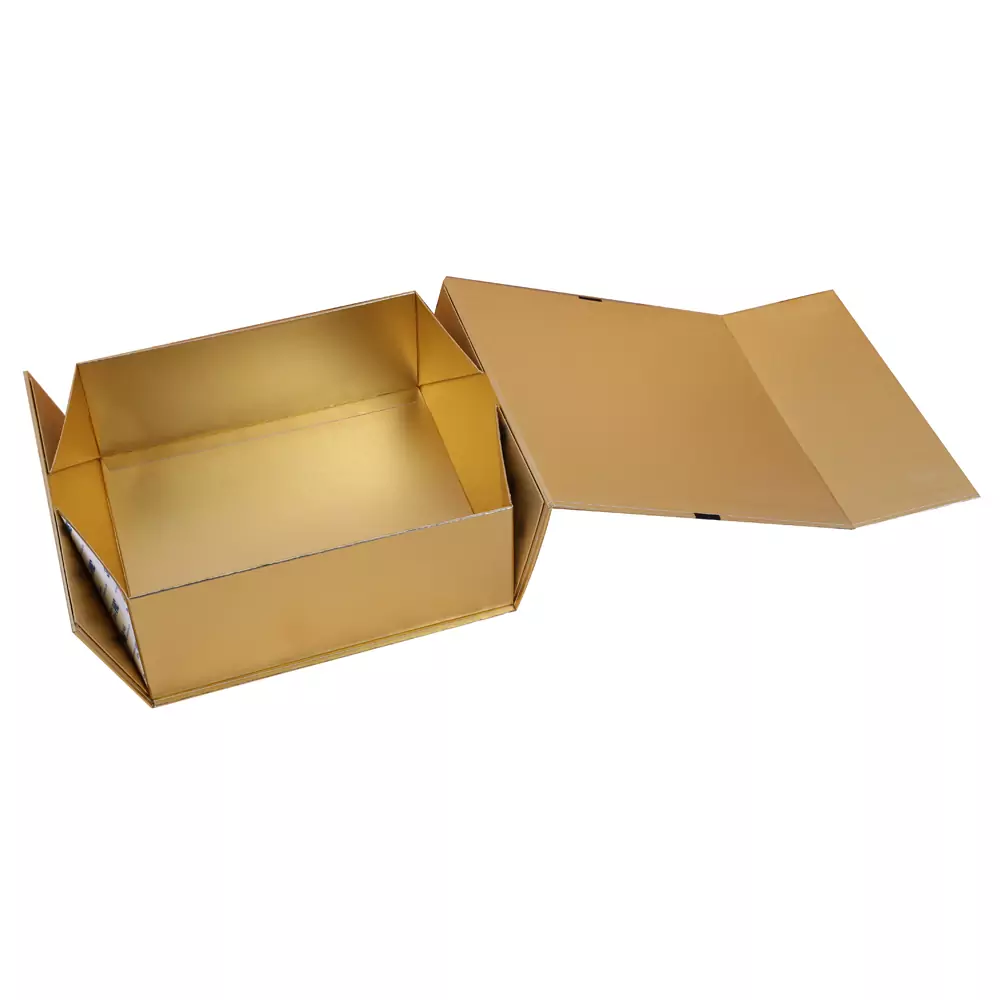 Collapsible Glossy Metallic Hard Paper Box 