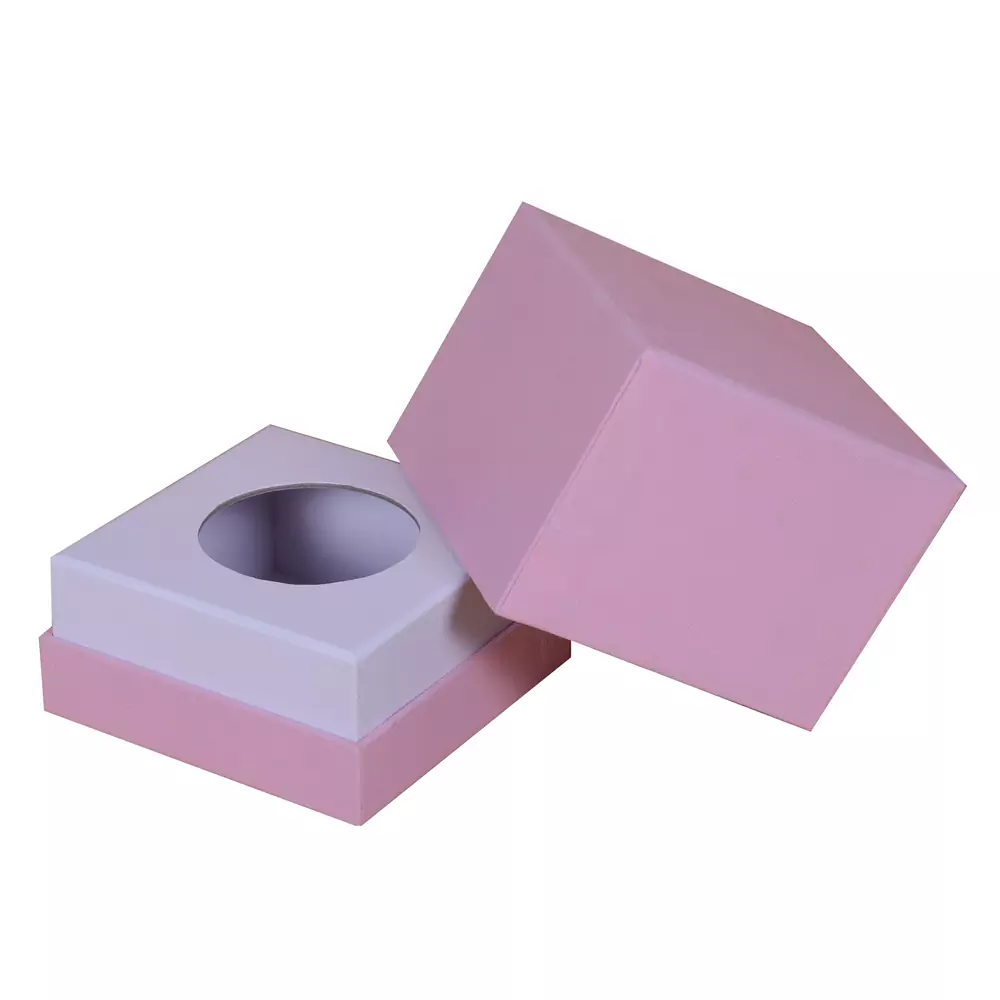 Sturdy 2-Piece Pink-and-Black Packaging Box 