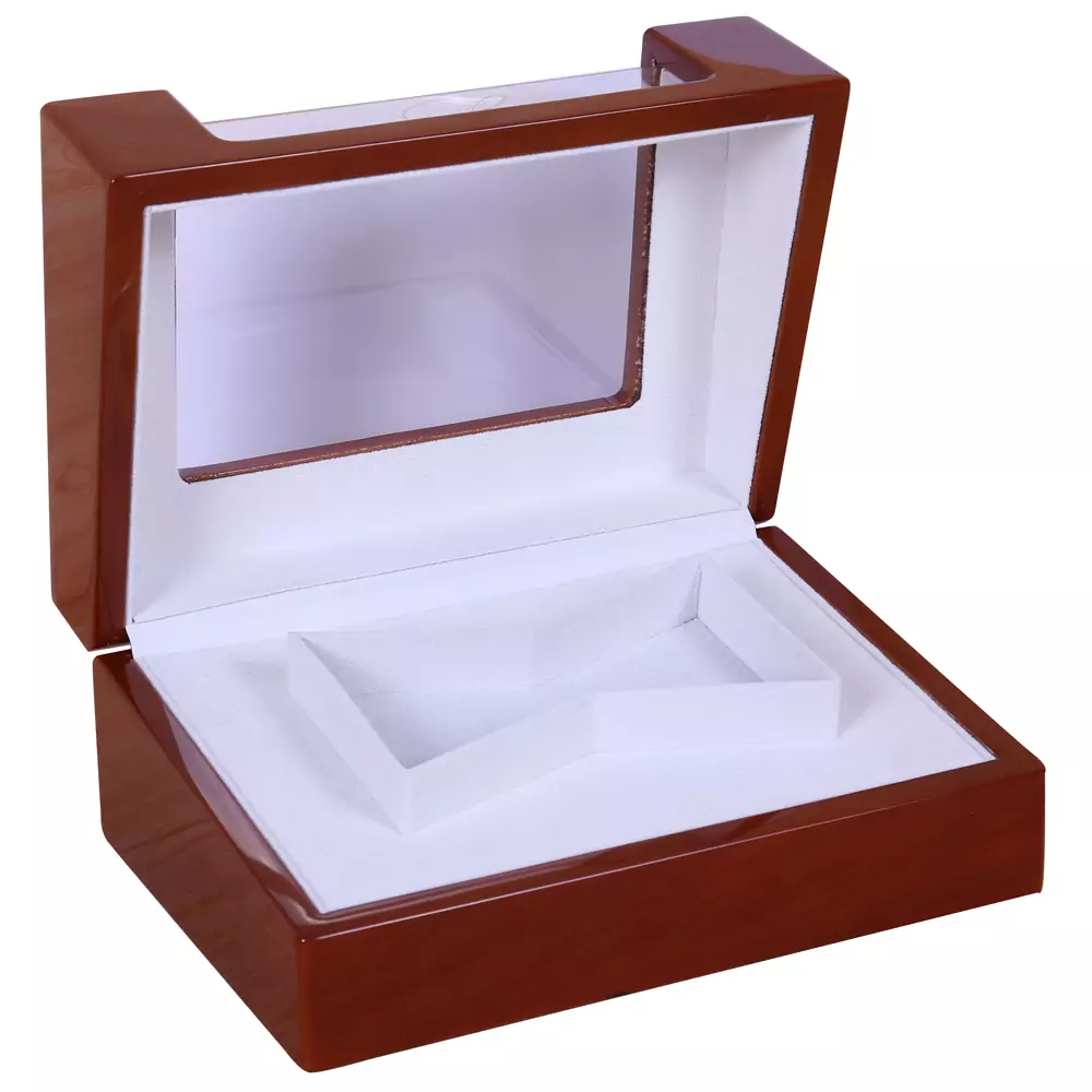 Glossy Lacquered Wood Box with Acrylic Window 