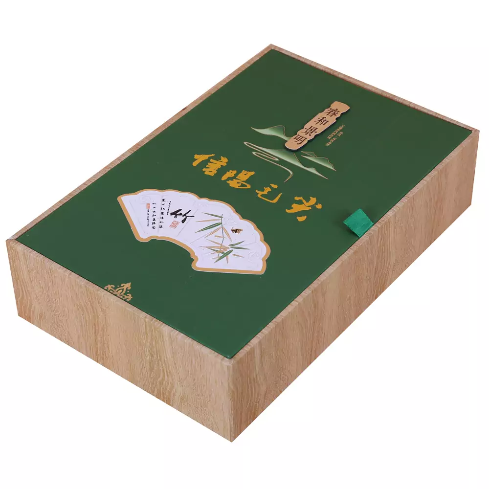 Ribbon Tag Rigid Flip Top Tea Gift Box 