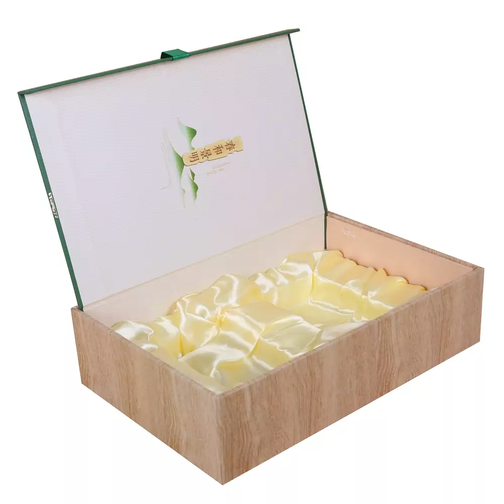 Ribbon Tag Rigid Flip Top Tea Gift Box 