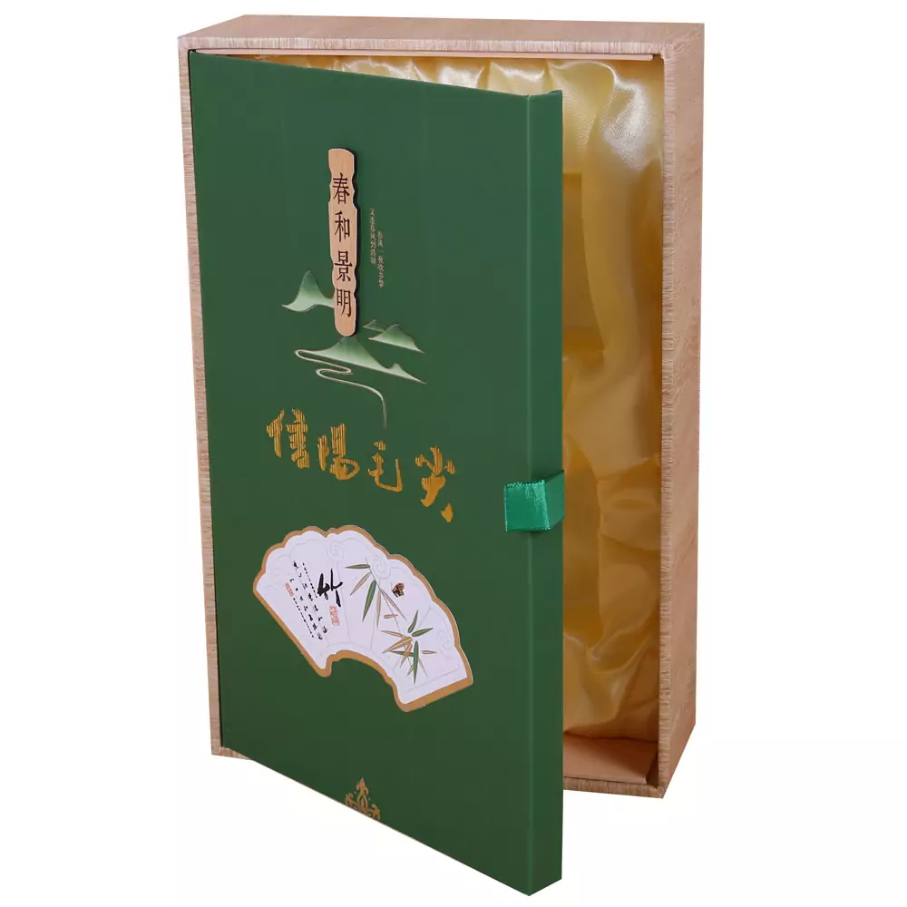 Ribbon Tag Rigid Flip Top Tea Gift Box 