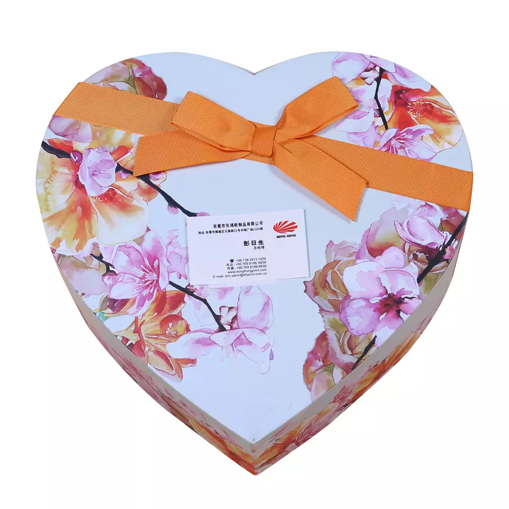 Heart Shaped Lid-off Rigid Chocolate Box 