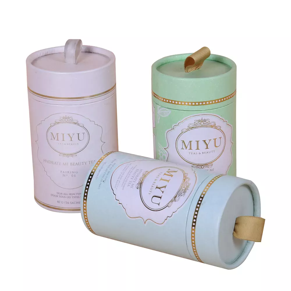 Pearl Paper Tube Packaging Round Boxes