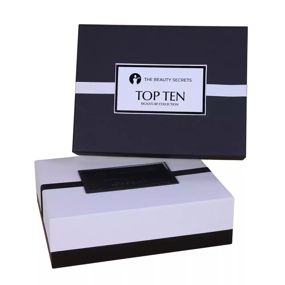 Black White Colors Hinged Perfume Boxes 