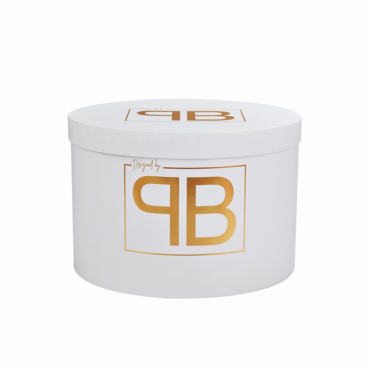 luxury round rigid box with flat edges packaging