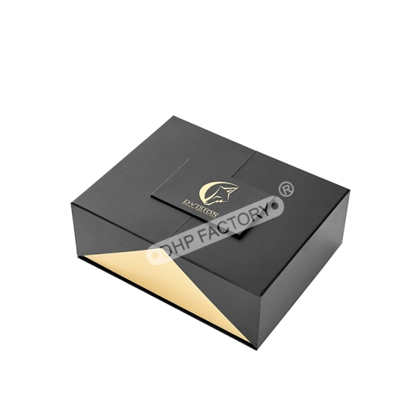 Rigid Double Doors Open Box with Magnetic Closure Side View