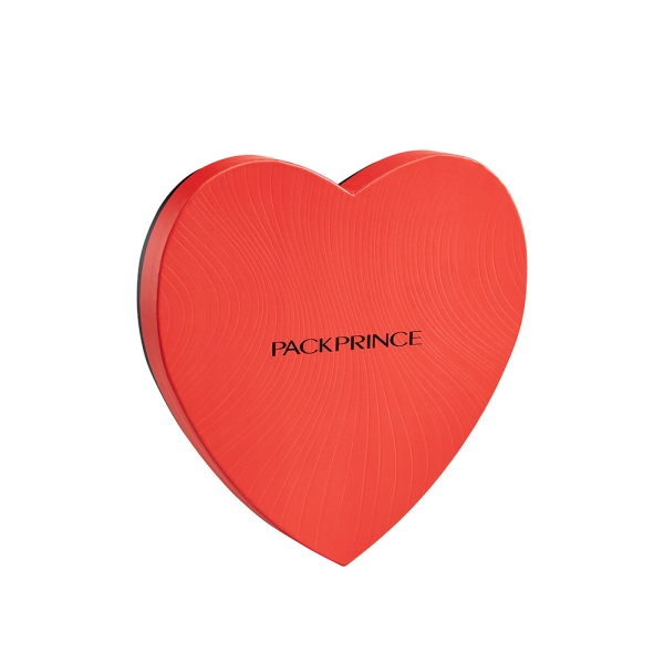Heart Shaped Rigid Chocolate Box with Plastic Tray Insert Side View
