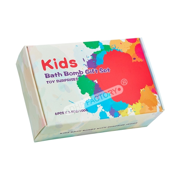 CMYK Printing Bath Bomb Gift Mailer Box Set Side View