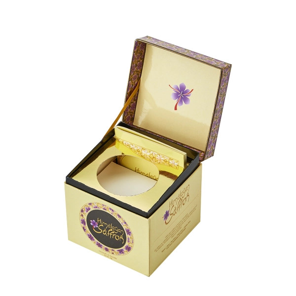 Luxury Perfume Box Paper Inset with Ribbon Side View