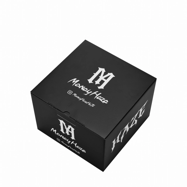 Custom Snap Lock Bottom Corrugated Box with Black & White Printing Front View