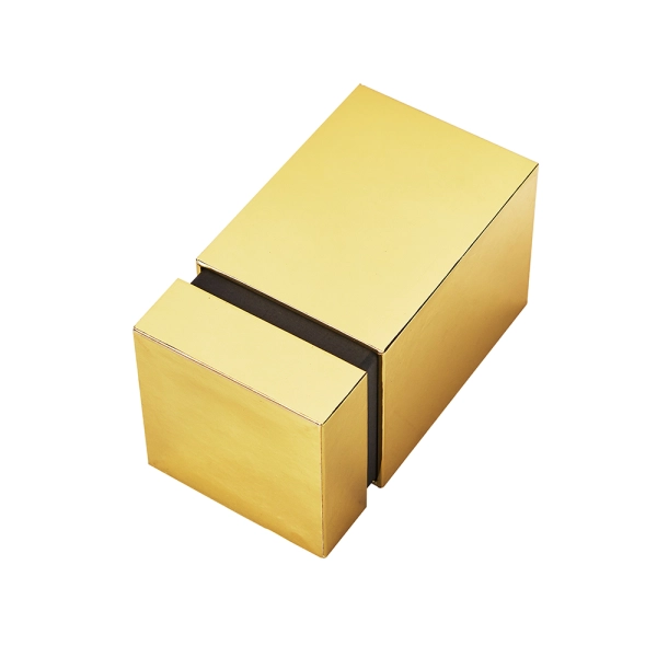 Luxury Flush Lid Rigid Box with Anti-Scratch Gold Paper & EVA Insert Side View