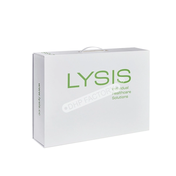 Eco-Friendly Magnetic Rigid Box for Healthcare Packaging  Custom Logo Side View