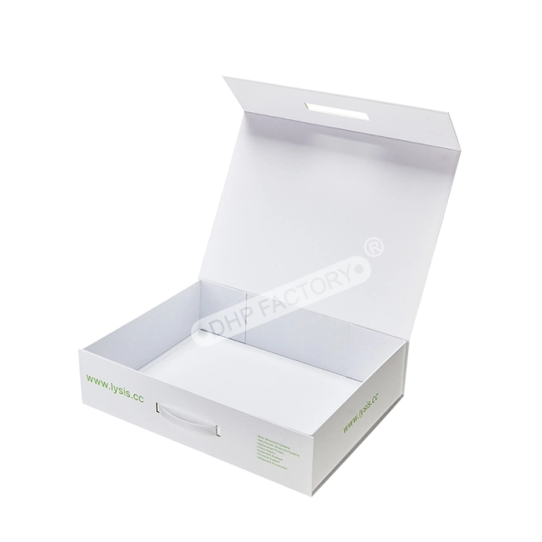 Eco-Friendly Magnetic Rigid Box for Healthcare Packaging  Custom Logo Side View