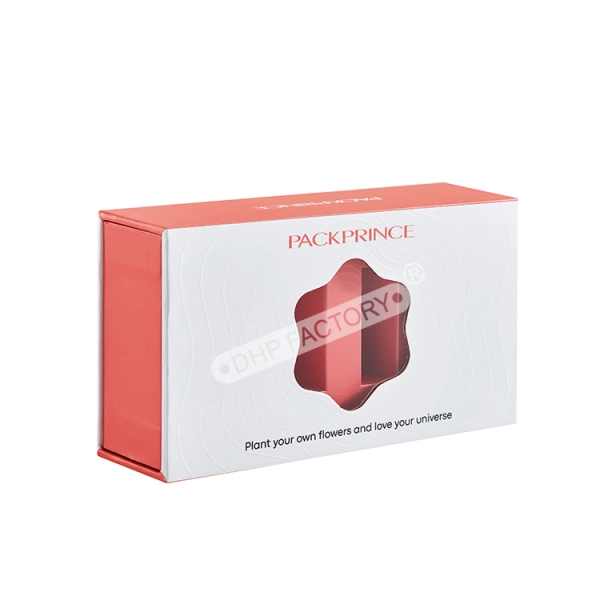 Perfume Sample Box with Green Insert  for Mini Fragrance Bottles Side View