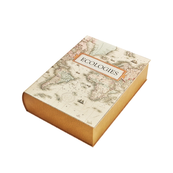 Rigid Cardboard Fake Book Shaped Box with Magnetic Lid Side View