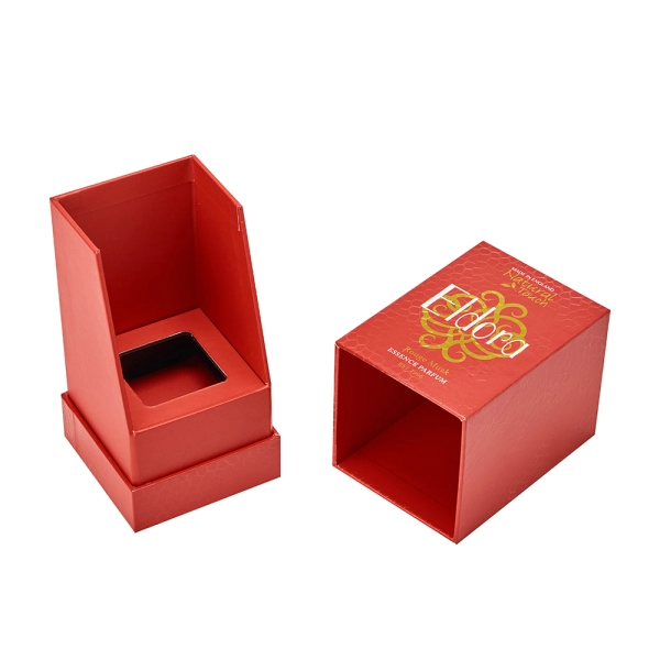 Luxury Perfume Subscription Box with Fancy Paper Side View