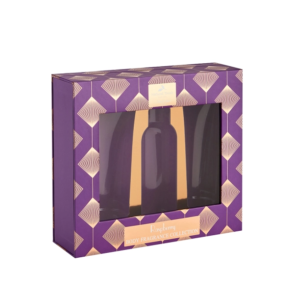 Luxury Cosmetic Gift Box with Clear Window Side View