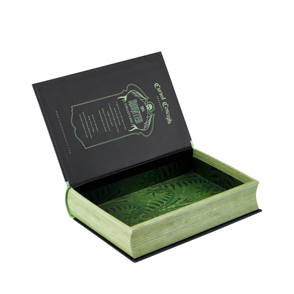 New Design Antique Book Shape Gift Box for Tea Bag Packaging Side View