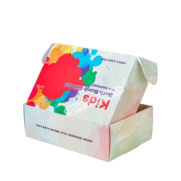 CMYK Printing Bath Bomb Gift Mailer Box Set Side View